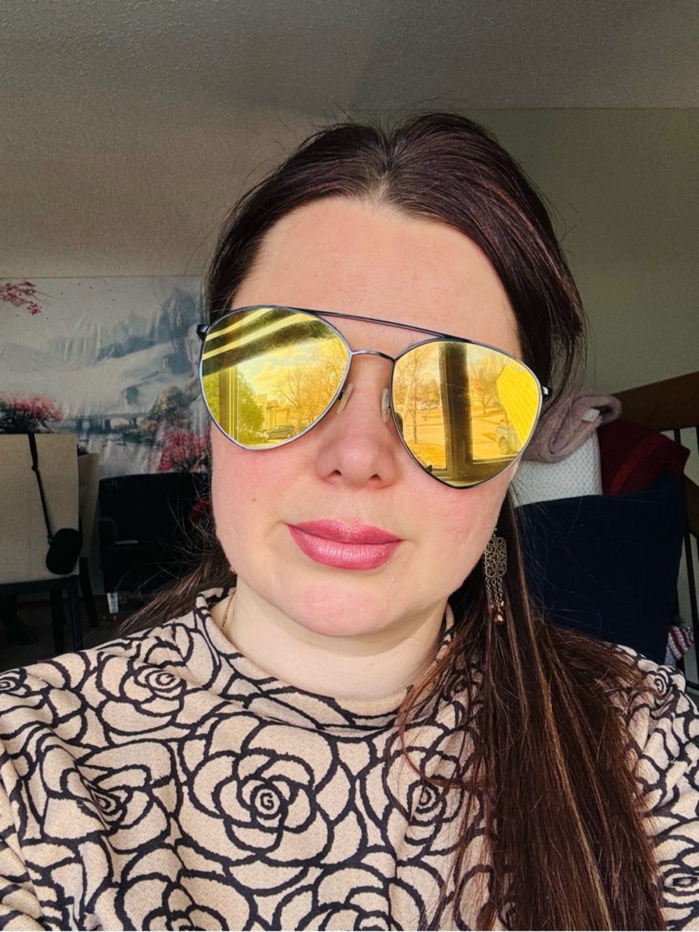 Aviator Quay Sunglasses with Yellow Mirrored Lenses